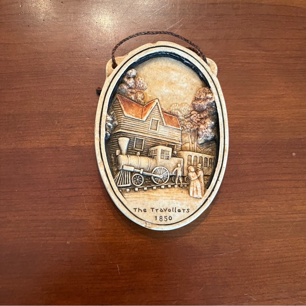 The Travelers 1850 Bouterware Plaque Corocraft Studios Midcentury Hanging